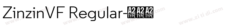 ZinzinVF Regular字体转换